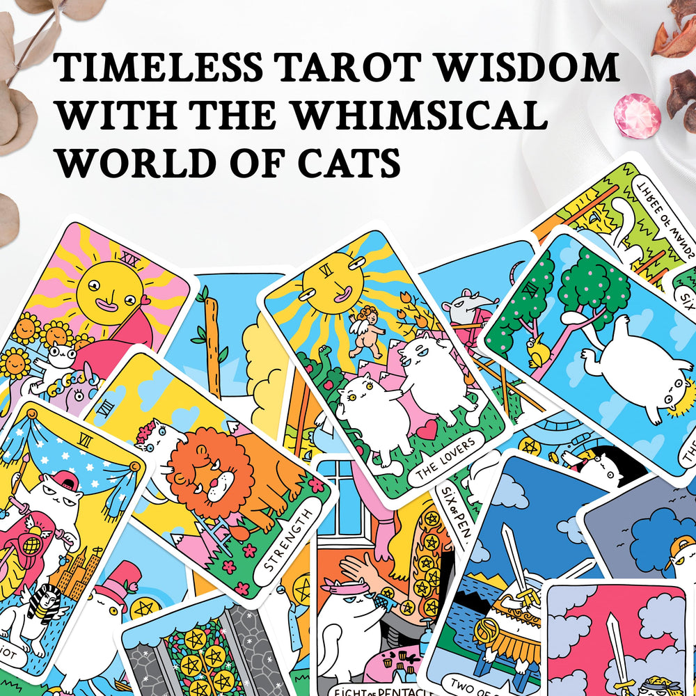 Wyspell Cat Tarot Packaging protects cards and makes gifting easy.