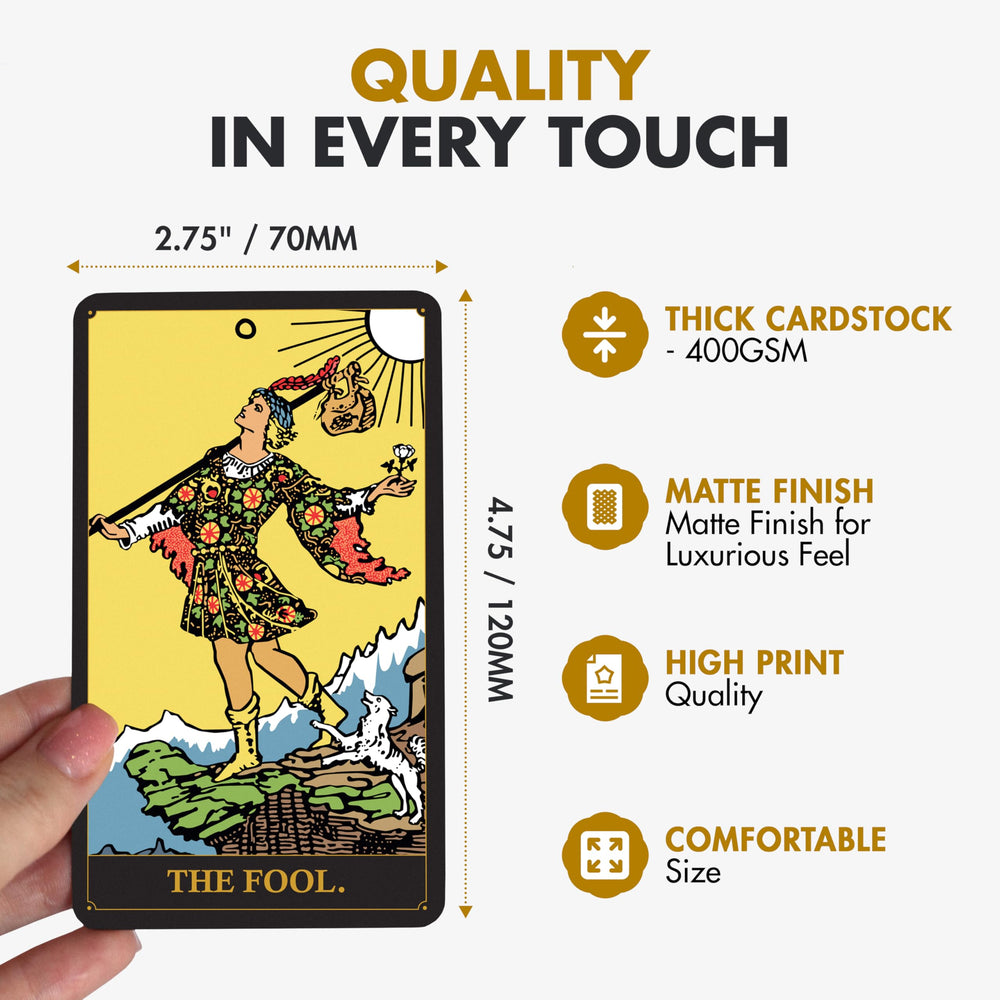 Wyspell Classic Tarot card details with crisp colors aiding quick recognition.