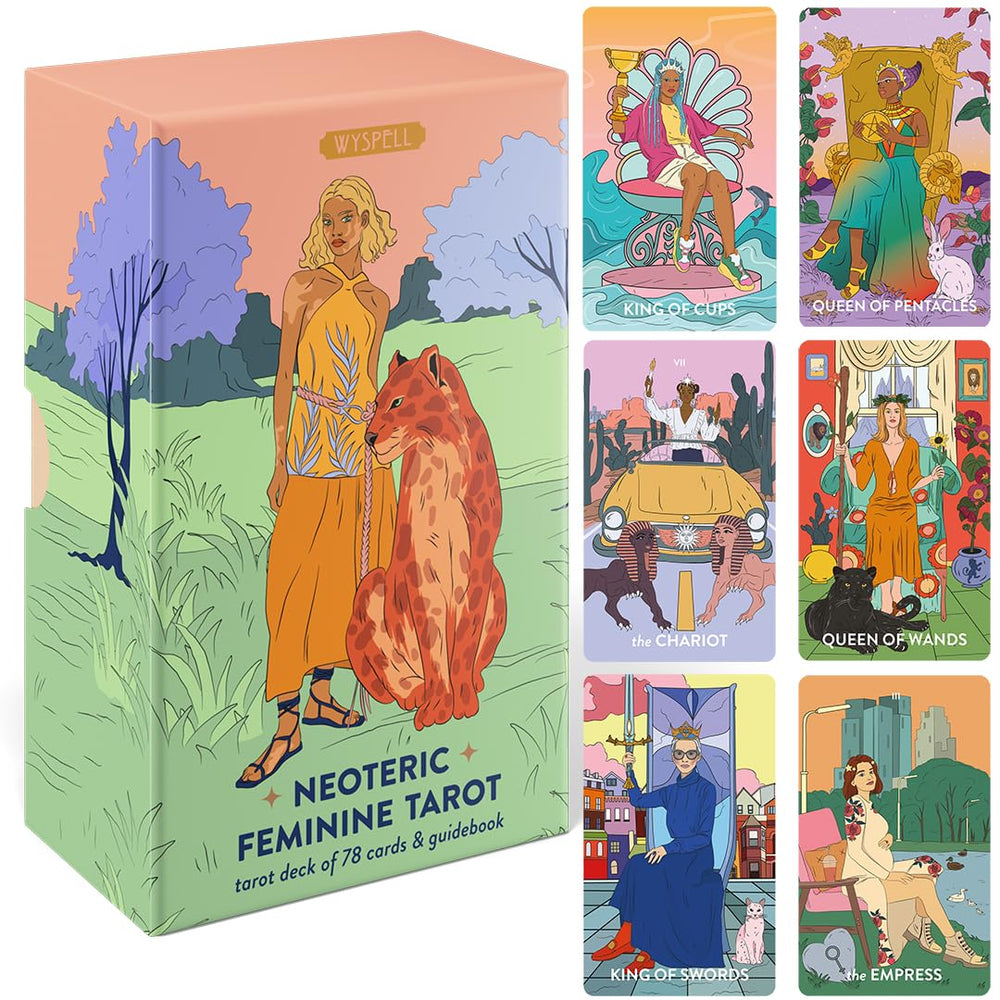 Wyspell feminine tarot borderless cards for intuitive beginner readings