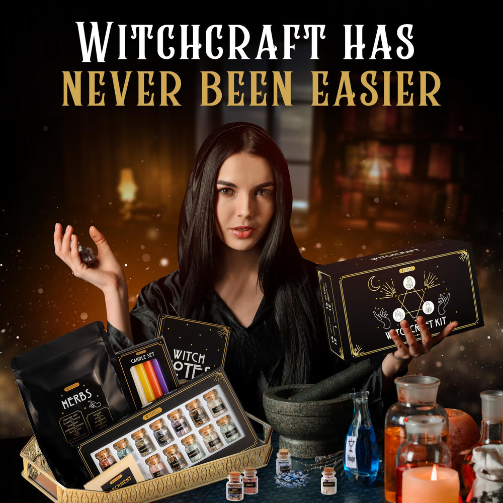 Wyspell altar box gift presenting a complete starter witch kit