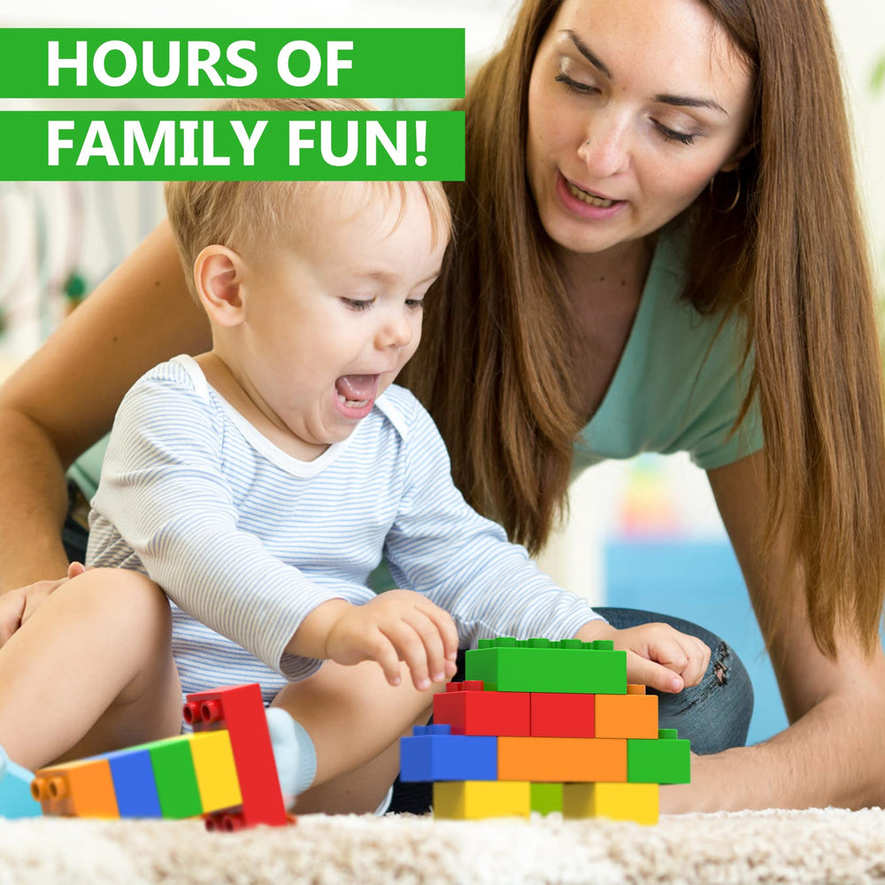 WYSWYG storage box keeps pieces organized for easy cleanup after playtime.