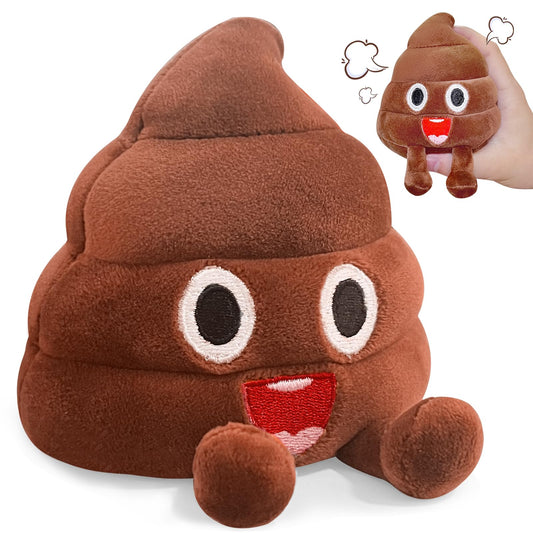 WYZOID funny farting poop plush shown with soft fabric for playful pranks