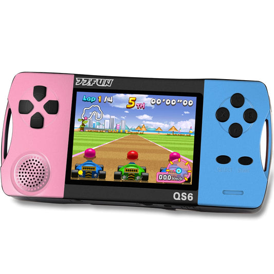 X-JOYKIDS 16Bit handheld front view shows a compact, kid-friendly design for portable play
