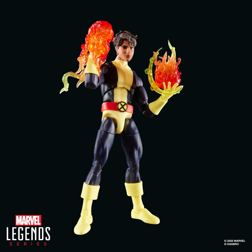 X-Men Sunspot packaging, retro blister card art.