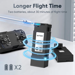 X-shop foldable drone in its carrying case for portable travel.