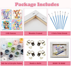 Xackcme zebra paint by number kit for bright, simple coloring