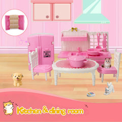 Xadothat pink dollhouse bathroom accessories support pretend cleaning and organization