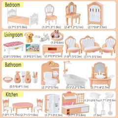 Xadothat dollhouse dining table and chairs for cozy mealtime scenes