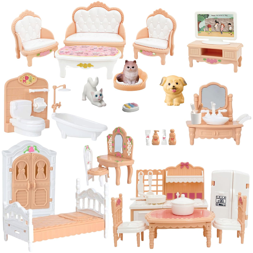 Xadothat dollhouse kitchen appliances for realistic play and organization