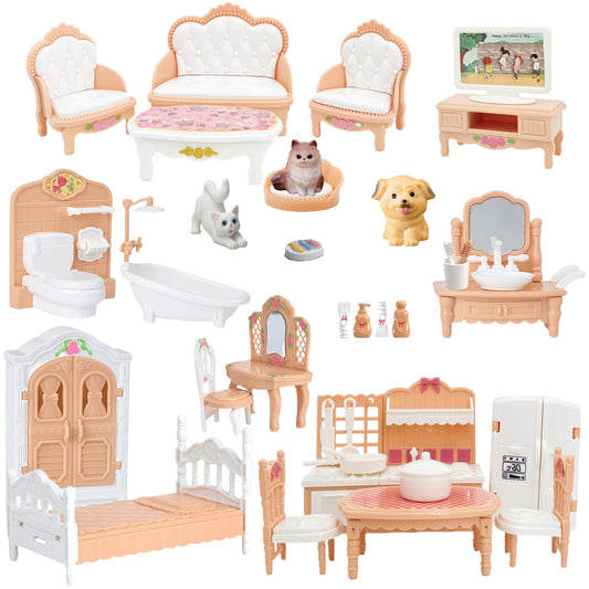Xadothat dollhouse kitchen appliances for realistic play and organization