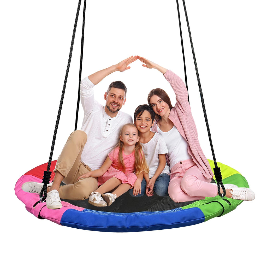 Xapigo 40-inch tree swing for outdoor family fun and shared moments.