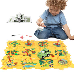 XAZASTOV puzzle track car set ready for imaginative play