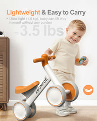 XBONFOE balance bike aluminum frame emphasises sturdy, stable rides.