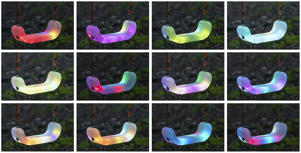 XDP Recreation Firefly LED swing seat suitable for ages 3 and up.