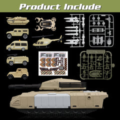 XDUOYJOY army vehicles pack, easy storage and transport for mess-free play