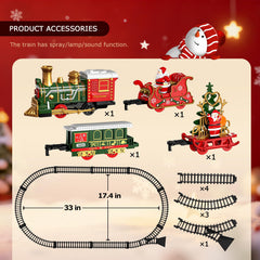 Xelabrion Christmas train track section snapping together for easy setup