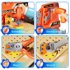 Xelabrion Kids Tool Bench Set building blocks, encouraging stacking play and problem solving.