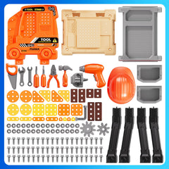 Xelabrion Kids Tool Bench Set sturdy design supports durable, energetic play.