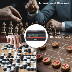 Xflyee Chess Clock portable design in a compact shell for travel.