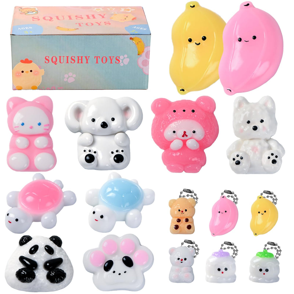 Xgmadiles Taba Squishy Toys box set for 16-piece sensory play kit