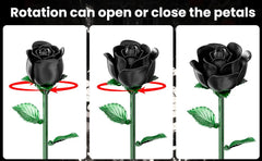 XGSHJ Black Rose Bouquet swing-petals demonstrating adjustable posture