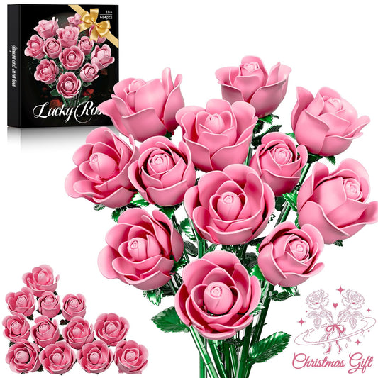 XGSHJ pink rose bouquet with swinging petals for elegant living room decor
