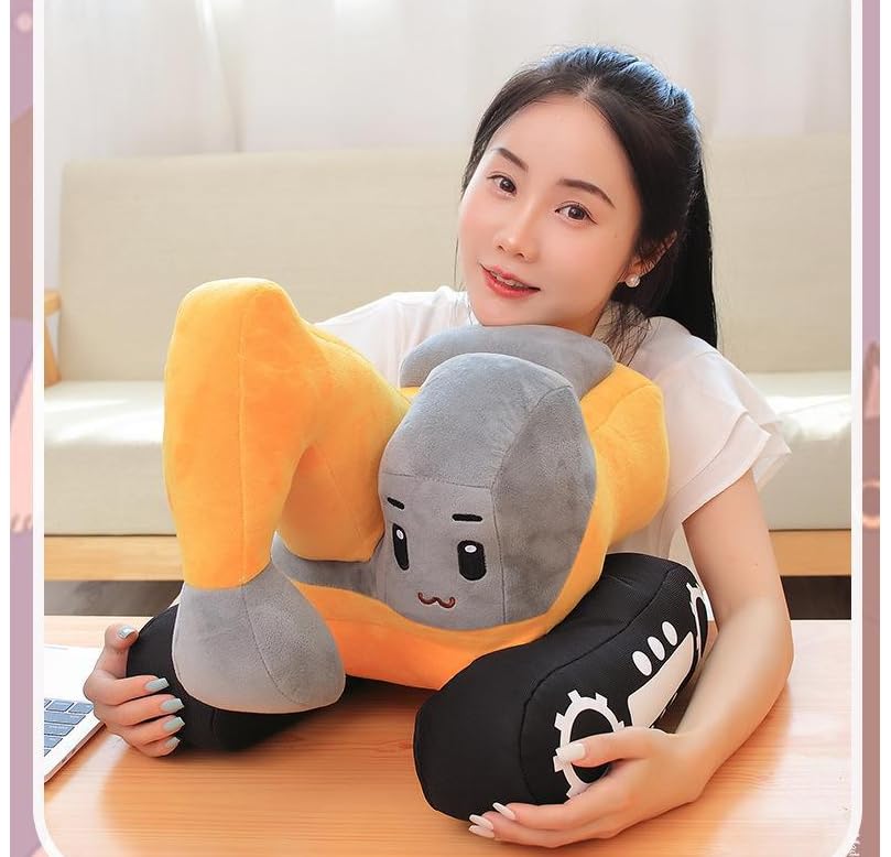 XIAOHONG excavator plush toy care and washing, machine washable and durable cuddle partner