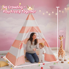 xiaowantong teepee tent with padded mat for comfy playtime.