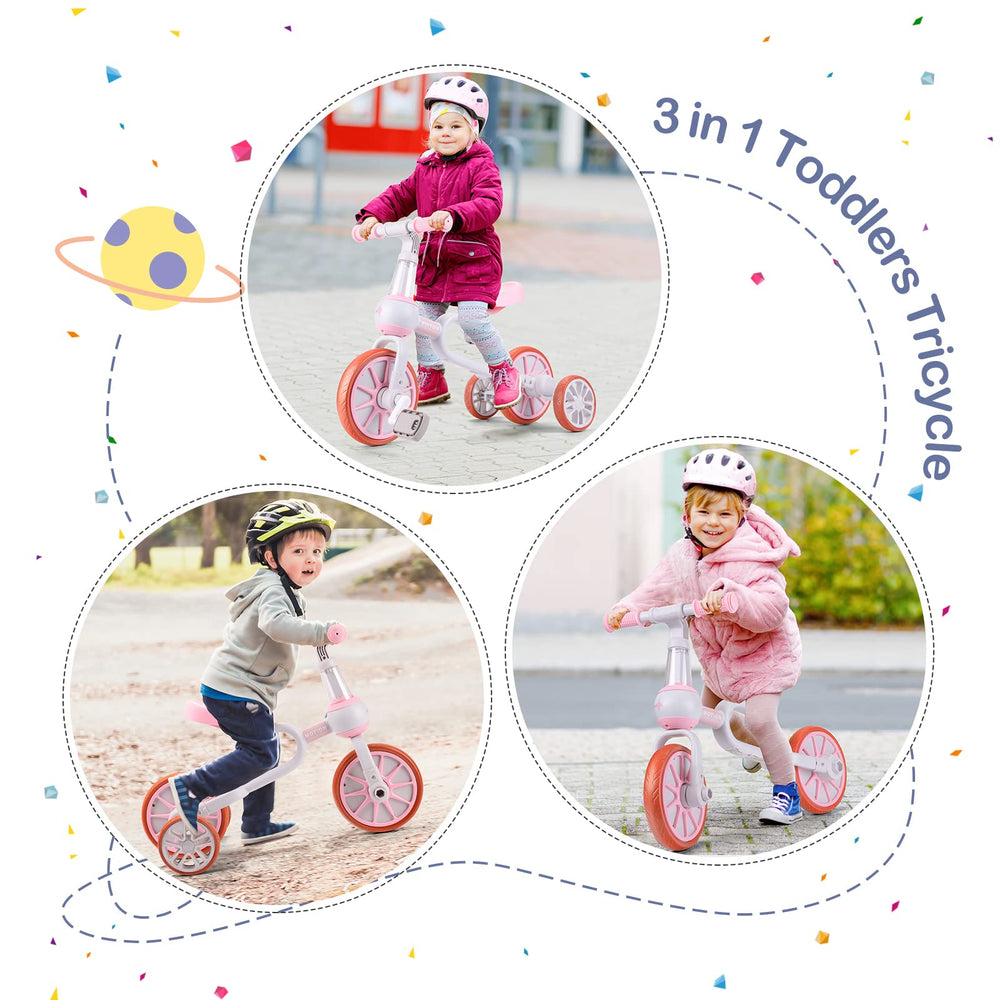 XIAPIA 3 in 1 pink eva-wheels absorb shocks for quiet outdoor sessions
