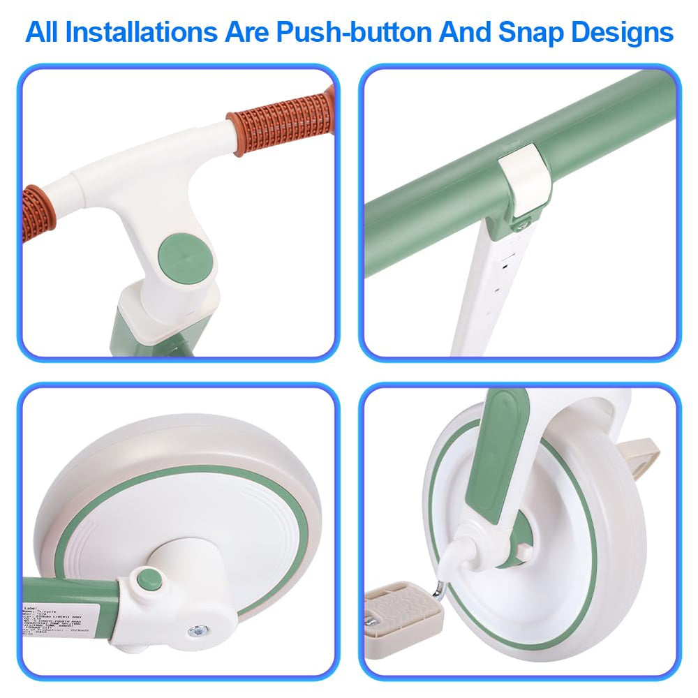XIAPIA adjustable pushbar lets parents ride comfortably without bending.