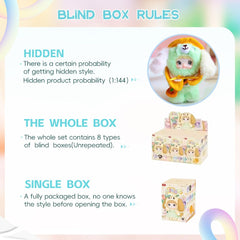 XiDonDon Nommi Puppy Diary plush face figure, colorful display collection option