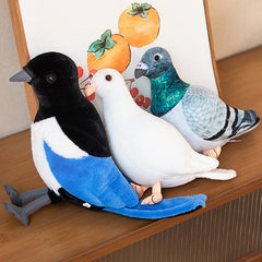 XIGUI Pigeon plush toy close-up eyes highlight lifelike charm