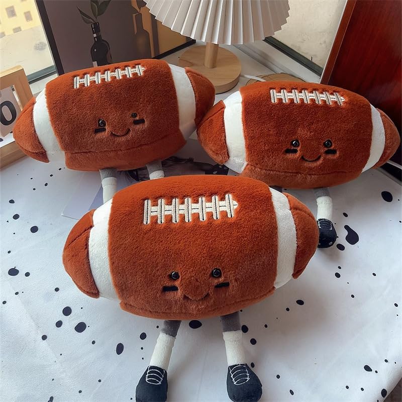 XIGUI rugby ball plush footed-doll design adds playful charm to bedtime routines.