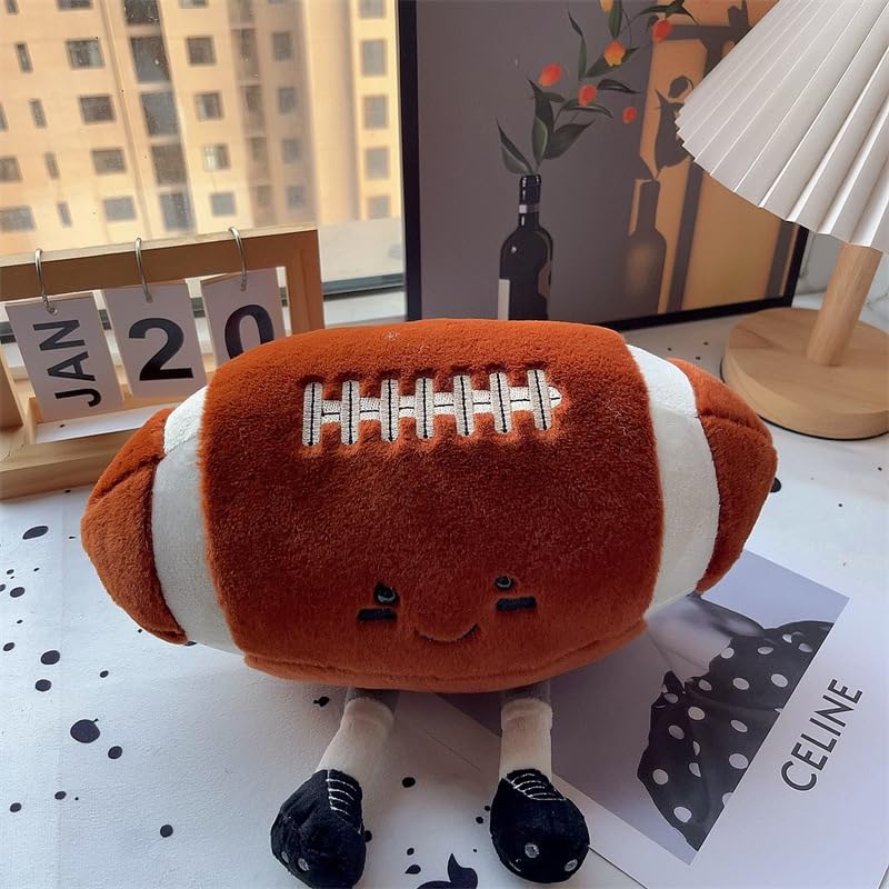 XIGUI rugby ball plush pillow-use doubles as a cozy throw pillow.