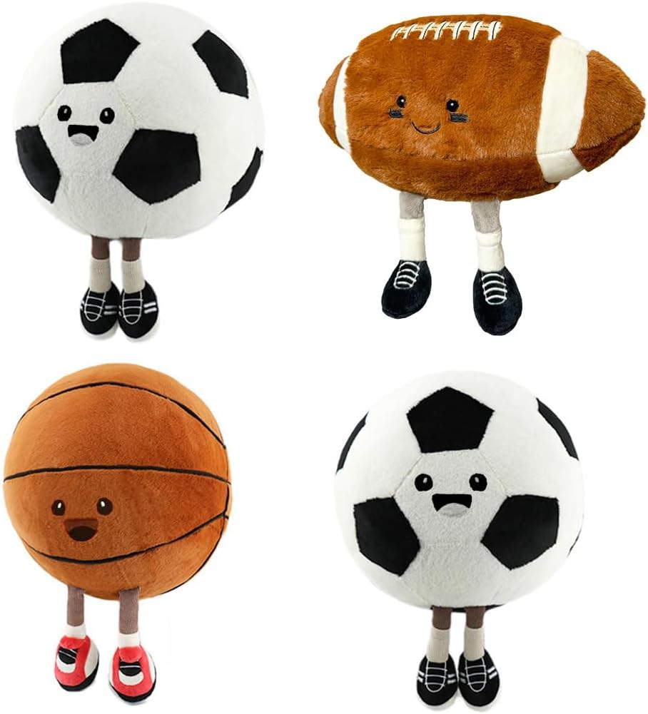 XIGUI rugby ball plush room-decor adds sport charm to any kid's space.
