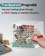 xiheer 10k Smash Box sealed lid keeps funds secure until you celebrate