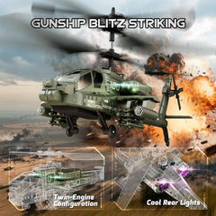 XIKOTEC RC Helicopter top view shows compact design and durability.