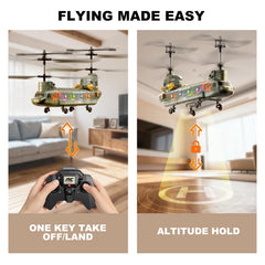 XIKOTEC RC helicopter with low battery alert for safe planning