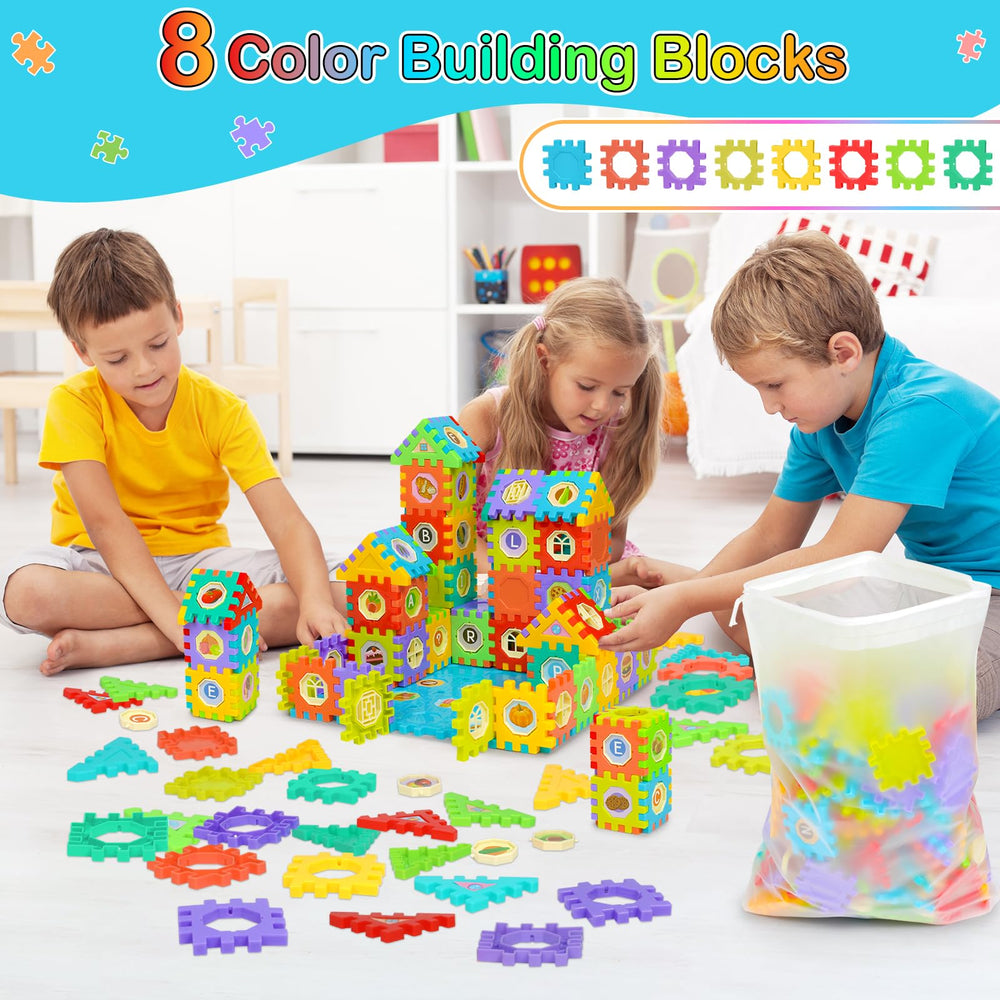 Ximoeo easy storage bag keeps blocks organized after play.
