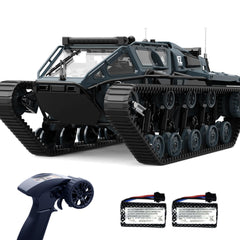 XINGRUI 1:12 RC tank front view showing rugged 4WD chassis for all-terrain play