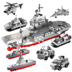 Xingya youpin 8-in-1 battleship assembly with durable ABS bricks for imaginative play.