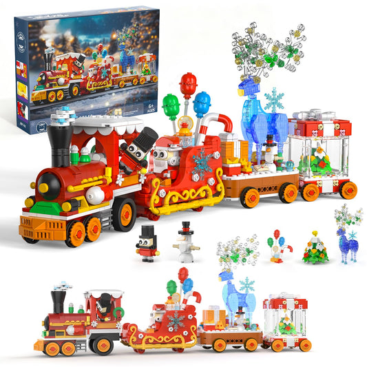 Xingya Youpin Christmas Train assembly view for festive build
