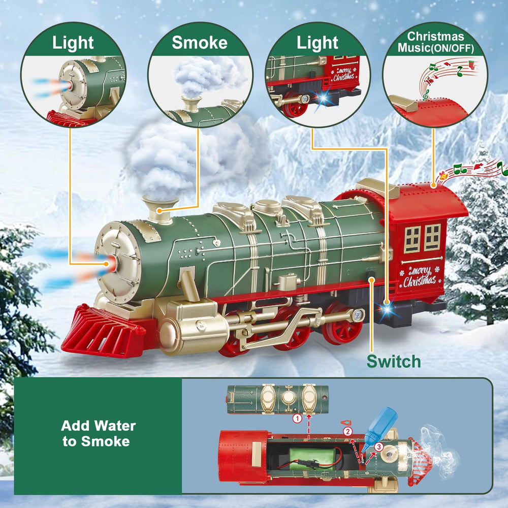 XINGYING Christmas train coal car adds festive railway detail under the tree.