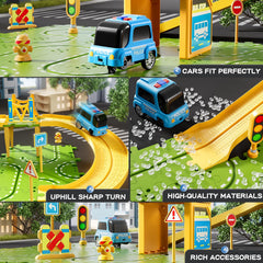 XINNOVEL 2-tier curves pack promotes creative track layouts and problem-solving.