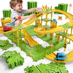 XINNOVEL 4-Tier race track pieces for creative assembly and hand-eye coordination.