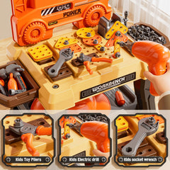 XINNOVEL Large Storage Workbench image highlighting built-in organization for tidy play.