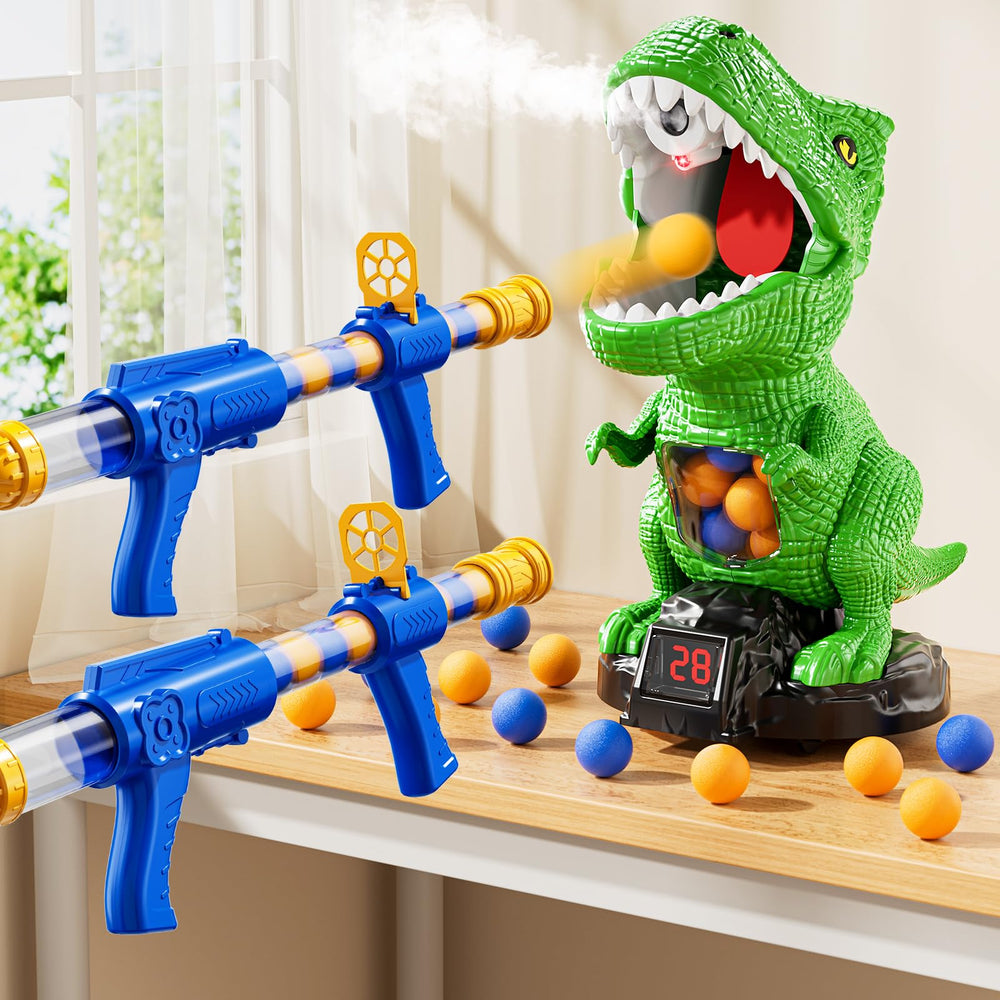 XINNOVEL movable dinosaur shooting target setup for interactive family play.