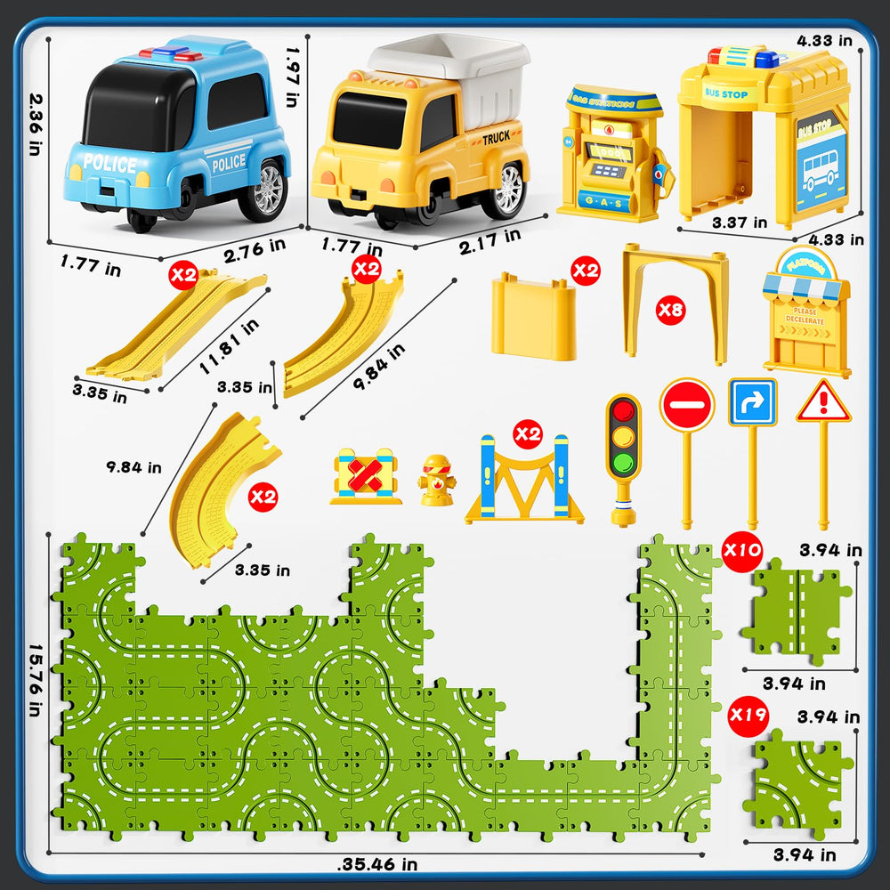 XINNOVEL race car track toy with ABS plastic and safe edges.