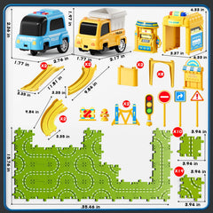 XINNOVEL race car track toy with ABS plastic and safe edges.