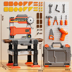 XINNOVEL workbench with realistic drill for immersive pretend play